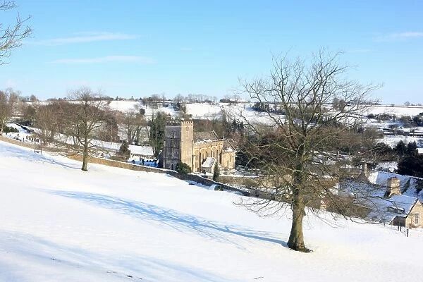 Chedworth. A winters day in the Cotswolds at the village of Chedworth in