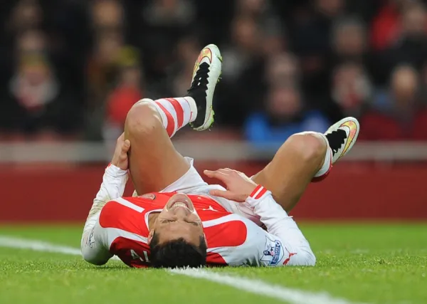 Alexis Sanchez (Arsenal). Arsenal 2: 1 Leicester City. Barclays Premier League. Emirates Stadium