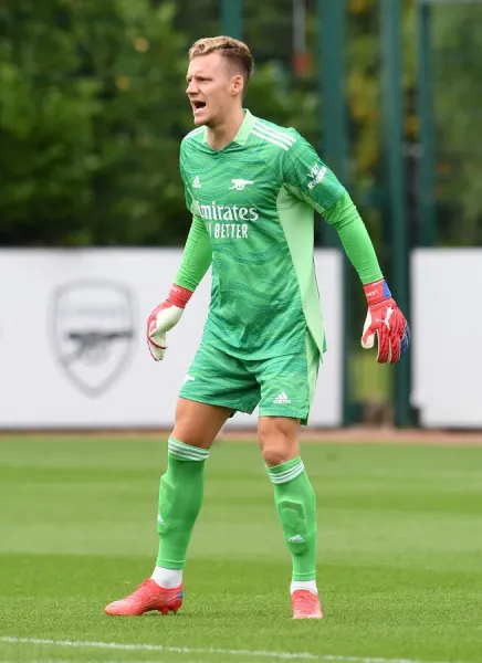 Arsenal FC Print: Bernd Leno in Action vs Watford Art Prints