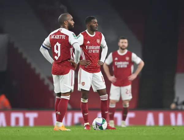 Arsenal FC Print Lacazette and Maitland-Niles vs Manchester City