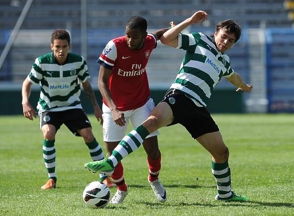 Arsenal's Zak Ansah Clashes with Sporting's Joao Pinto in NextGen Series 3rd Place Play Off
