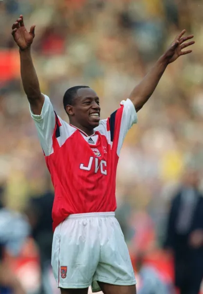 Ian Wright in Arsenal The Iconic Striker Our beautiful Wall Art and Photo Gifts include Framed Prints Photo Prints Poster Prints Canvas Prints Jigsaw Puzzles Metal Prints and so much more