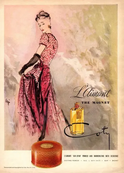 【希少】COTY　L'AimanT　コティ　ヴィンテージ　パルファム L Aimant Coty Women's Fragrance Coty L'Aimant Paris Pdt 50ml