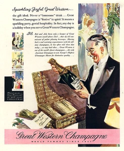 Great Western 1930s USA champagne alcohol