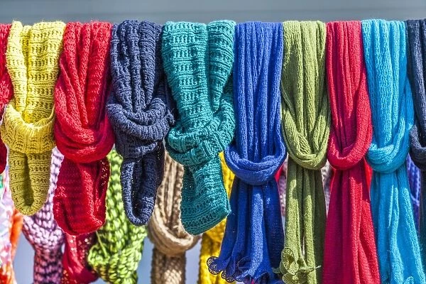 Colourful scarves at Nules, Spain