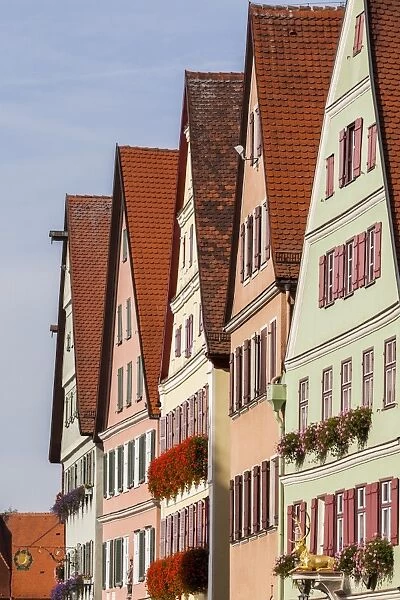 Houses in the main street of Dinkelsbühl in Germany