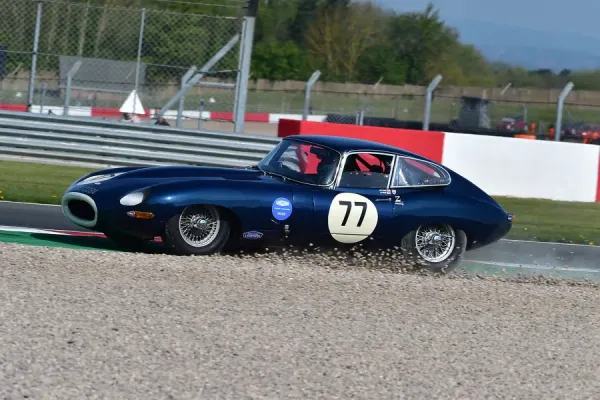 Jaguar E-Type FHC Print, Donington Historic Festival Art