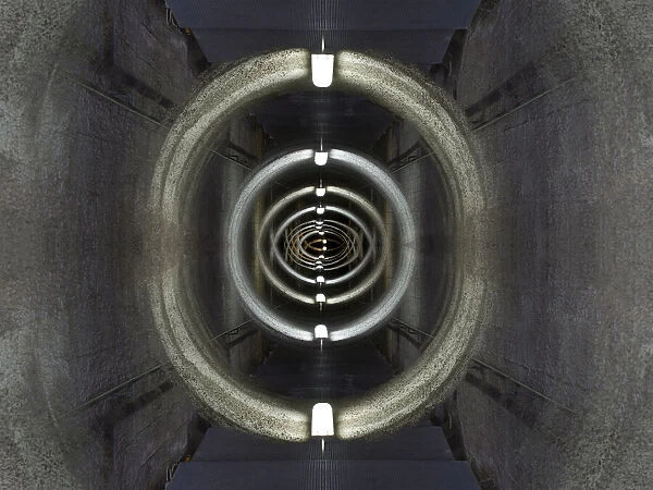 Abstract visualisation: the dark tunnel into Herculaneum