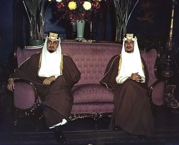 Amir Khaled, left, and Amir Faisal, sons of King Ibn Saud of Saudi Arabia, c1941