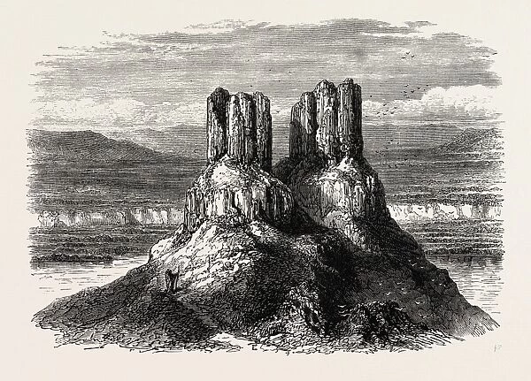 Basaltic Pinnacles on the Columbia River, United States of America, Us, Usa, 1870S