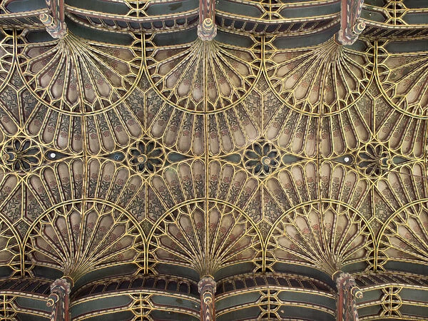 Beautiful vaulted ceiling of the Chapel of Brasenose College