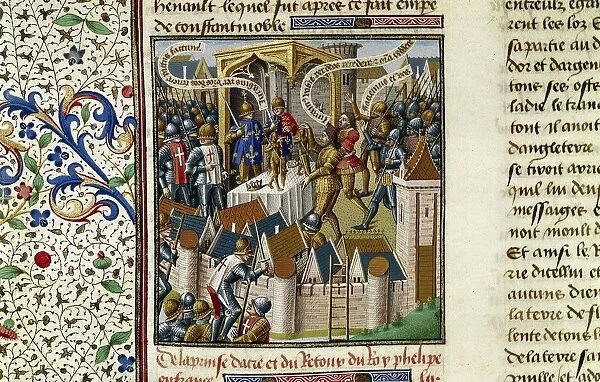 The Capture of Acre by the Crusaders (1191ja) during the First Crusade. From Speculum