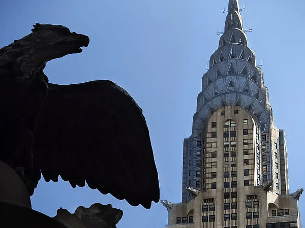 The Chrysler Building and Eagle atop Grand Central Station, New York USA 1