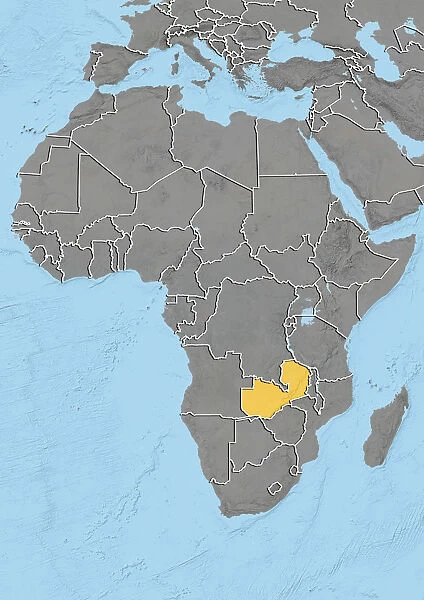 Democratic Republic of Congo, Relief Map