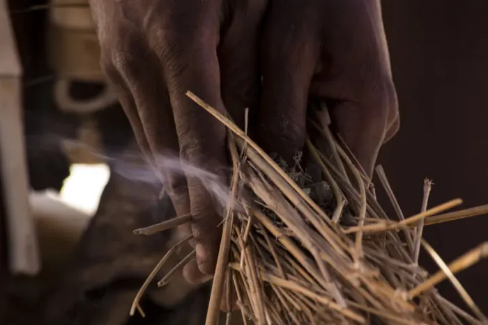 Framed Print : Namibia Print: Making Fire Framed Print : Namibia Print: Making Fire