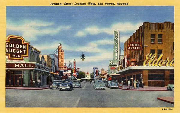 Fremont Street Looking West, Las Vegas, Nevada