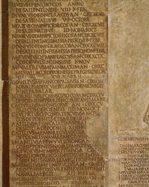 Inscribed annals Fasti Consulares et Triumphales, marble