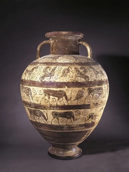 Italy, Lazio, Tarquinia, Etruscan-Corinthian amphora, painted by Feoli Painter, 590  /  580 B. C