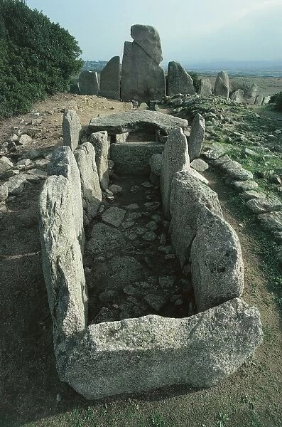 Italy, Sardinia Region, Arzachena, Olbia Province, Tempio, Li Longhi Giants tomb