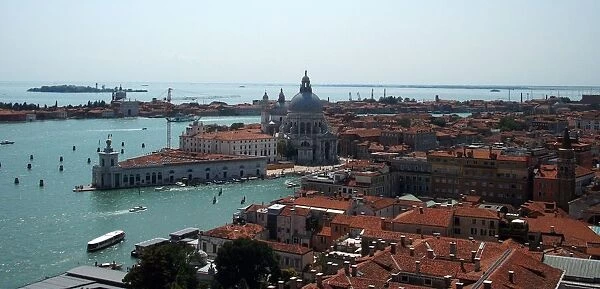 Italy, Venice, Aerial view of Grand canal