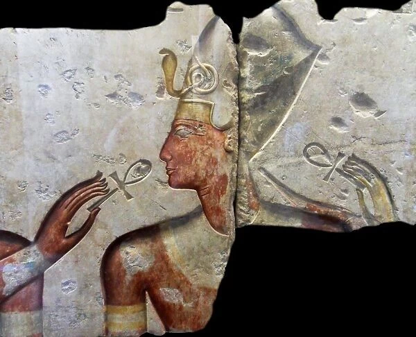 King Ramses II, among the gods, about 1275 BC (19th dynasty) comes from the small