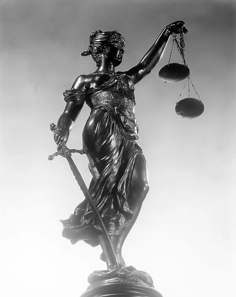 Lady of justice with scales and sword