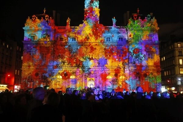 Light festival in Lyon Place des Terreaux