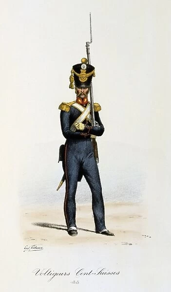 Light Infantryman of the Swiss Regiment of the Kings guard, 1815. Histoire de