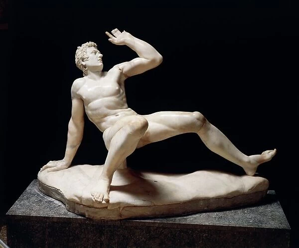 Marble statue of falling Gaul, Roman copy of Pergamon school original