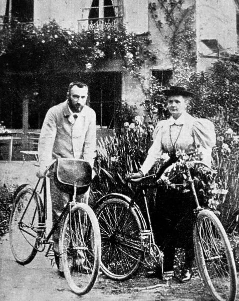 Marie (1867-1934) and Pierre (1859-1906) Curie pictured in their early married life