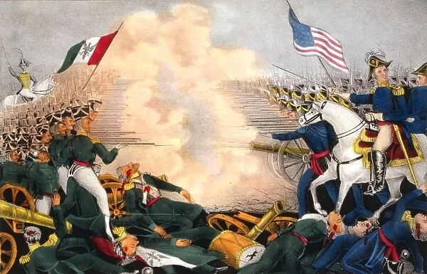 Mexican-American War 1846-1848: Battle of Buena Vista, 23 February 1847, also known
