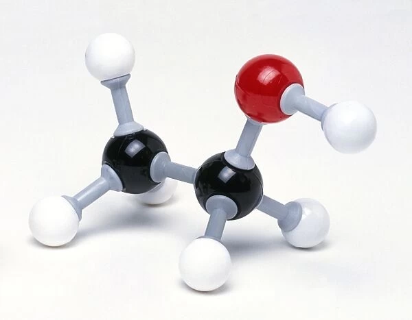 Model of Ethanol (C2H5OH) molecule, close-up