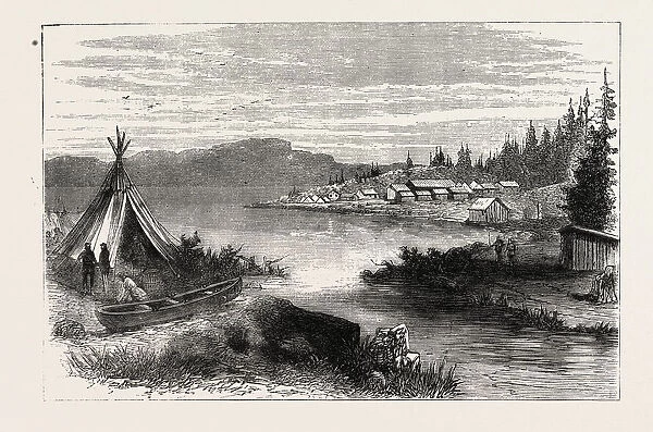 The Red River Expedition: View from Volunteer Camp, Thunder Bay, 1870, Canada