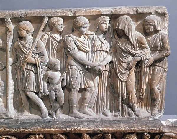 Relief depicting Jason and Medea making peace