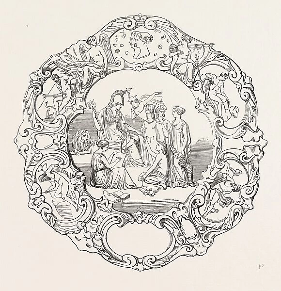 SILVER DISH, BY ANGELL, STRAND, 1851 engraving