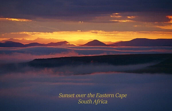 Sunset over Mountains, Eastern Cape, South Africa