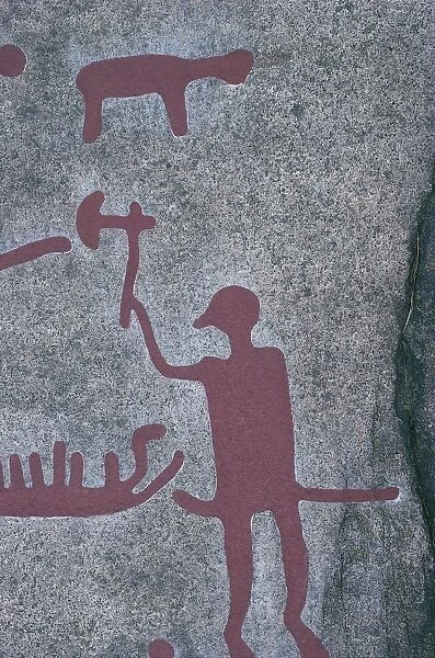Sweden, Vastergotland Province, Vastra Gotaland County, Tanum, Prehistoric rock carvings