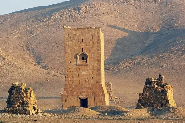 Syria, Palmyra, ancient burial tower at Necropolis
