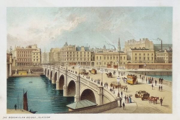 Thomas Telfords (1757-1834) bridge over the Clyde at Broomielaw, Glasgow. His