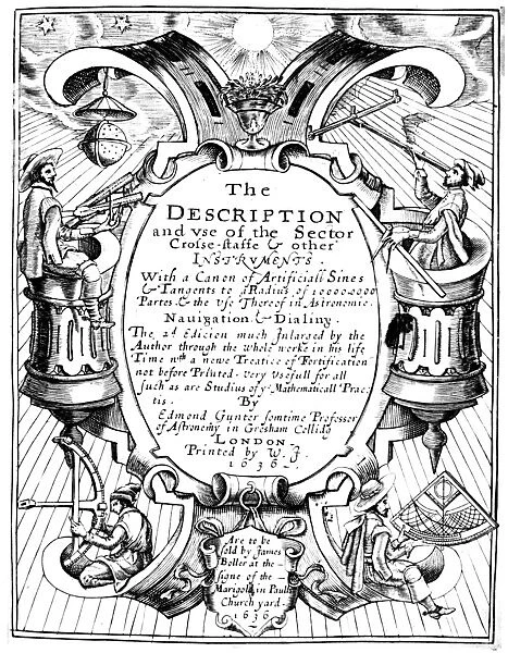 Title page of Edmund Gunter (1581-1626) The Description and Use of the Sector, London