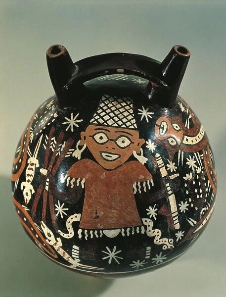 Vase depicting a shaman, Nazca culture, Pre-Inca civilization, Peru
