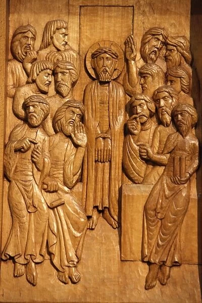Wooden sculpture depicting Jesus Christ tied