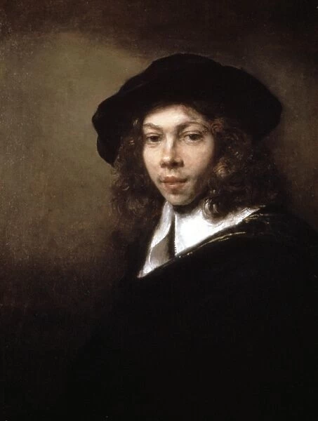 Young Man in a Black Hat, 1666. Oil on canvas. Rembrandt Harmenszoon van Rijn