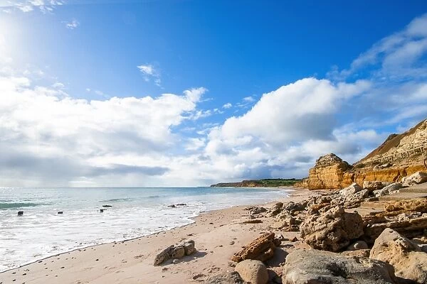 A Bright Sunny Day with Blue Sky at Maslin Beach, Onkaparinga, Fleurieu Peninsula, Adelaide, South Australia