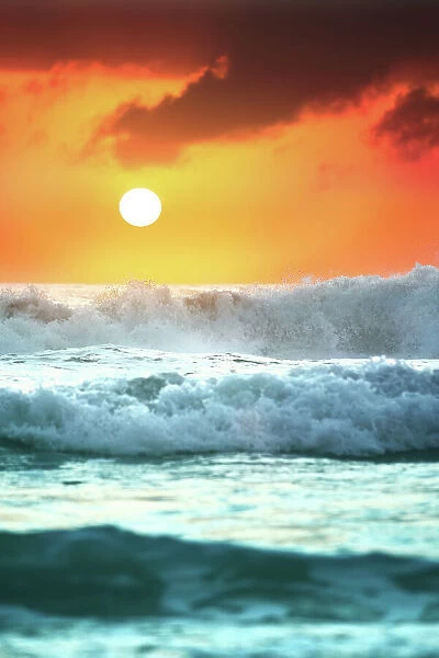 Australia poster stormy sunrise seascape ocean for your glass frame 36" photo 