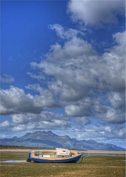View of the bluff at low tide, Whitemark, Flinders Island, part of the Furneaux group, eastern Bass Strait, Tasmania