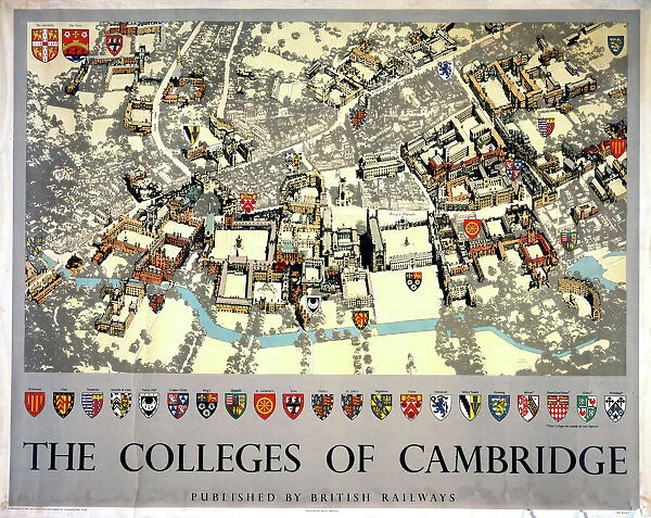 The Colleges of Cambridge, BR poster, 1948-1965