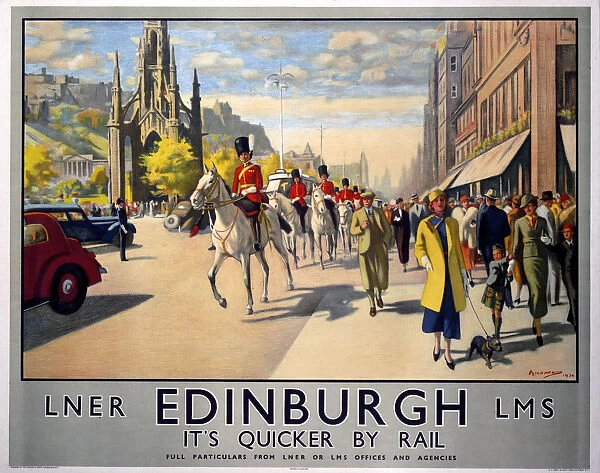 Edinburgh, LNER  /  LMS poster, 1934