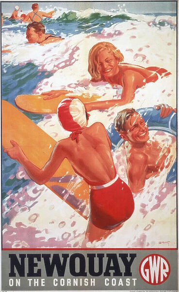 Newquay, GWR poster, 1937