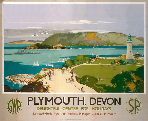 Plymouth, Devon, GWR / SR poster, 1938